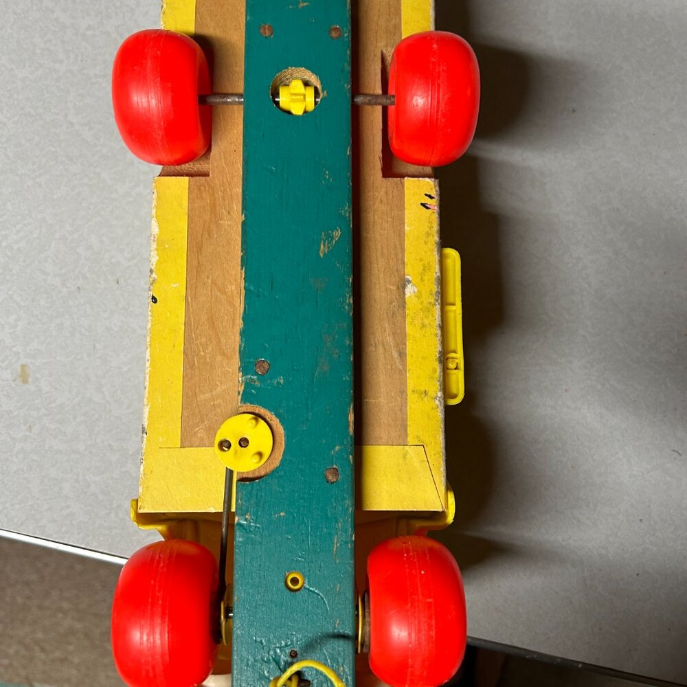 Vintage Fisher Price Little People Play Family School Bus Pull Toy #192 - Picture 8 of 9